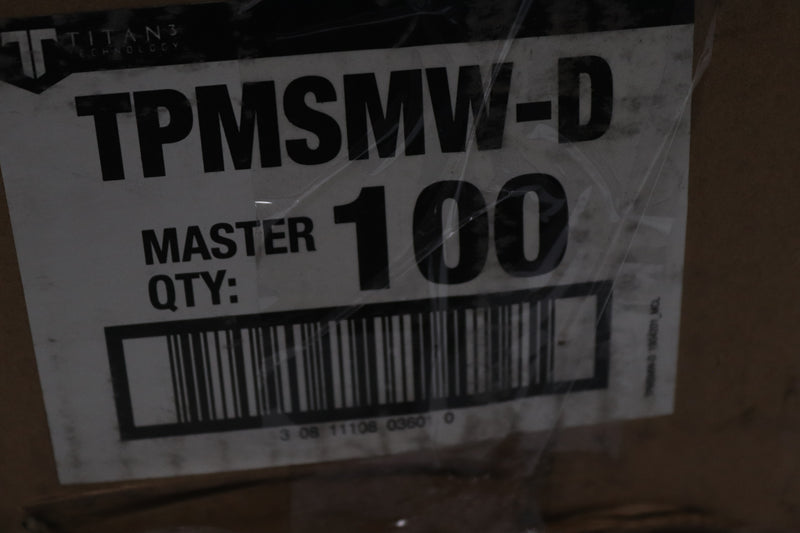 (100-Pk) Titan3 1-Gang Wallplate Maxi Duplex White Smooth Metal TPMSMW-D