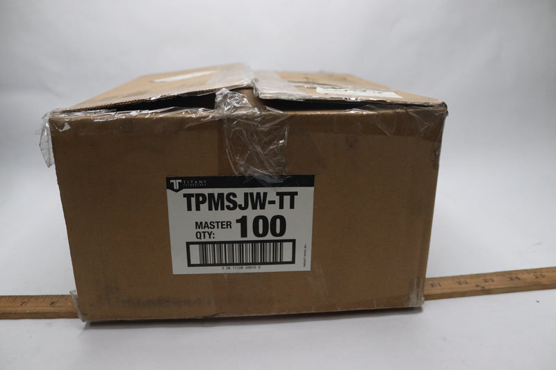 (100-Pk) Titan3 2-Gang Wallplate 2-Toggle White Smooth Metal Jumbo TPMSJW-TT