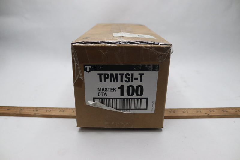 (100-Pk) Titan3 1-Gang Wallplate Standard Toggle Ivory Textured Metal TPMTSI-T