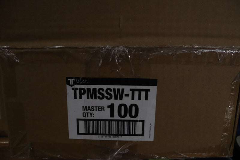 (100-Pk) Titan3 Technology 3-Gang Toggle Standard Wall Plate White Smooth Metal