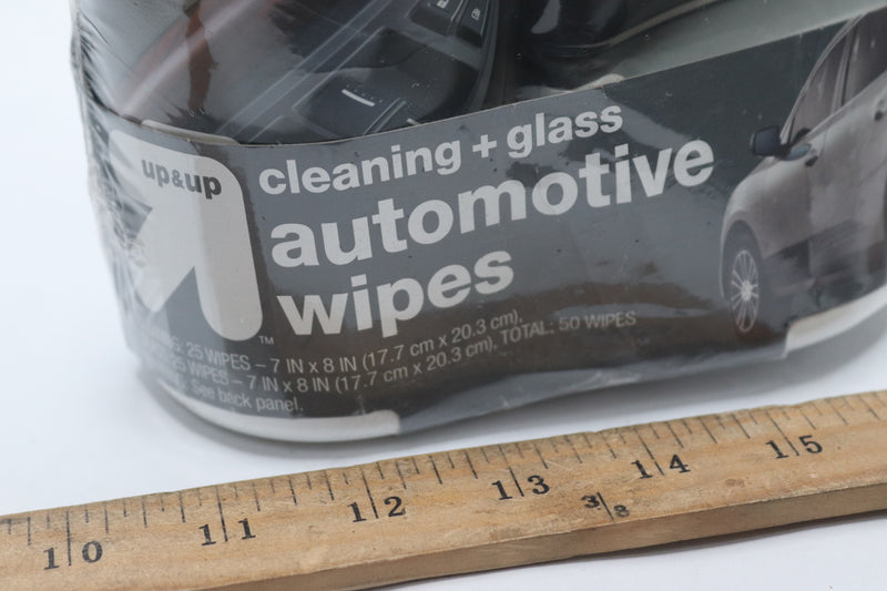 (2-Pk) Up&Up Automotive Interior Cleaner  - Dented Glass Wipes Container