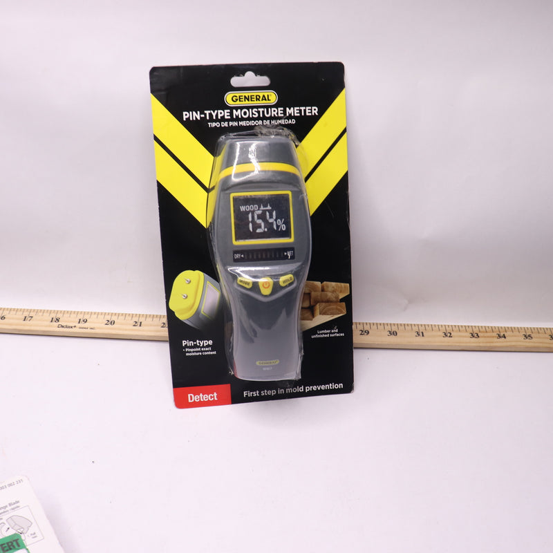 General Tools Digital Moisture Meter Pin Type For Water Damage and Mold MM7
