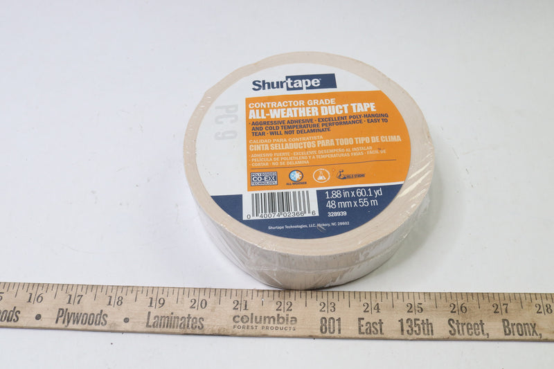 Shurtape Duct Tape White 55mm x 1.88" x 60.1' PC 599