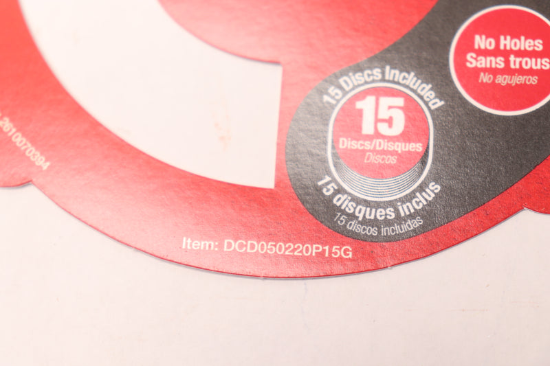 (15-Pk) Diablo StickFast Sanding Discs 220 Grit DCD050220P15G