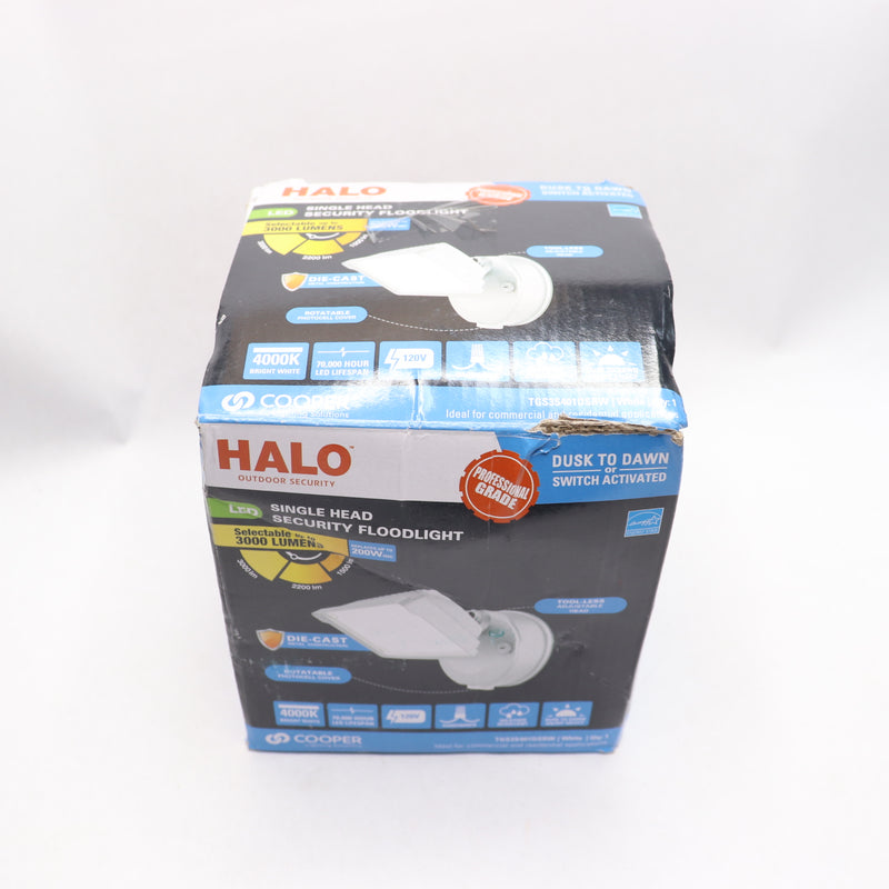 Halo Dusk to Dawn Hardwired LED Floodlight White TGS3S401DSRW