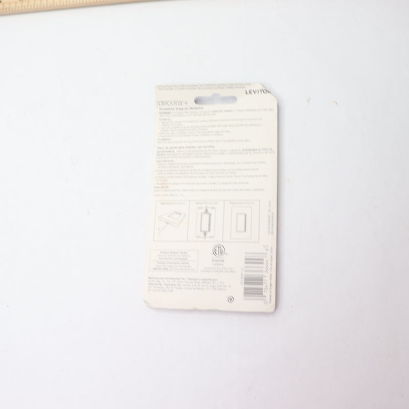 Leviton Decora Switch Wallplate 1G Screwless White R79-80301-LG