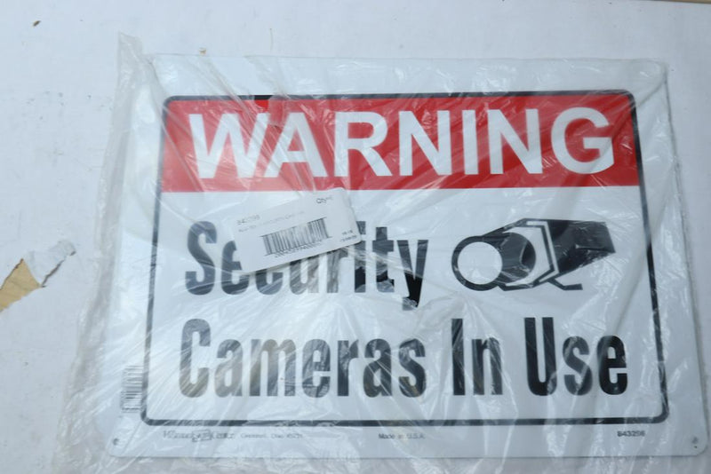 (6-Pk) Hillman Warning Security Cameras In Use Sign 10 x 14" 843296