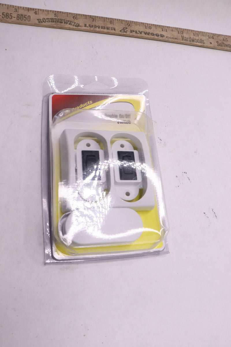 JR Products Double Modular On/Off Switch White 13585