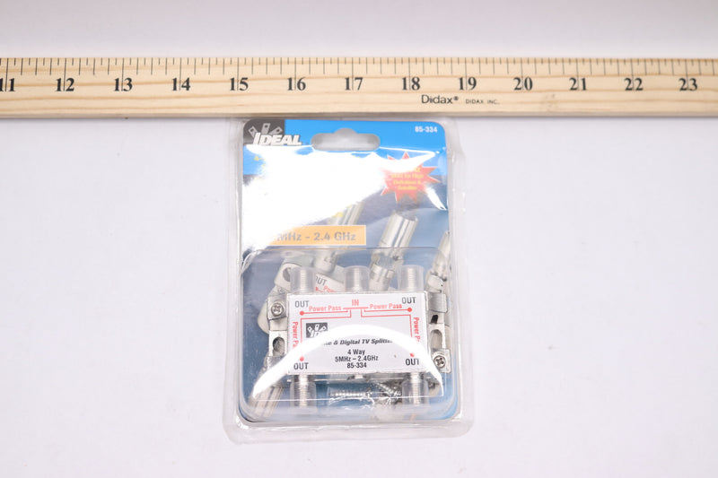 Ideal 4-Way Digital Cable Splitter Nickel 2.4GHz 85-334