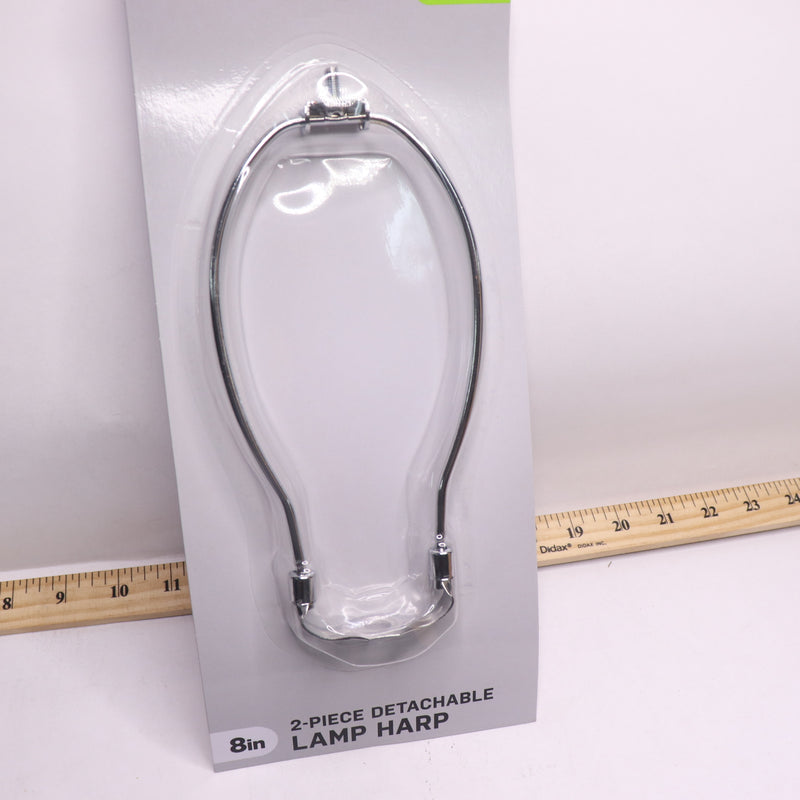 (2-Pk) Commercial Electric Lamp Harp Holder Chrome Polished- Finial Not Included