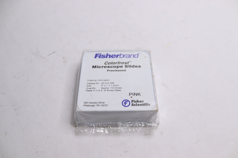 Fisher Scientific ColorFrost Disposable Microscope Slides Glass 76mm L x 25mm W