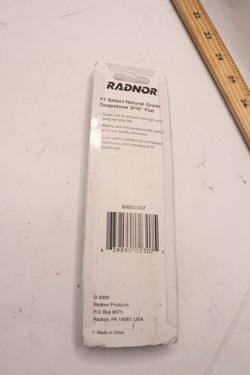 (6-Pk) Radnor No. 1 Select Soapstone 3/16'' x 1/2'' x 5'' Flat 64002307