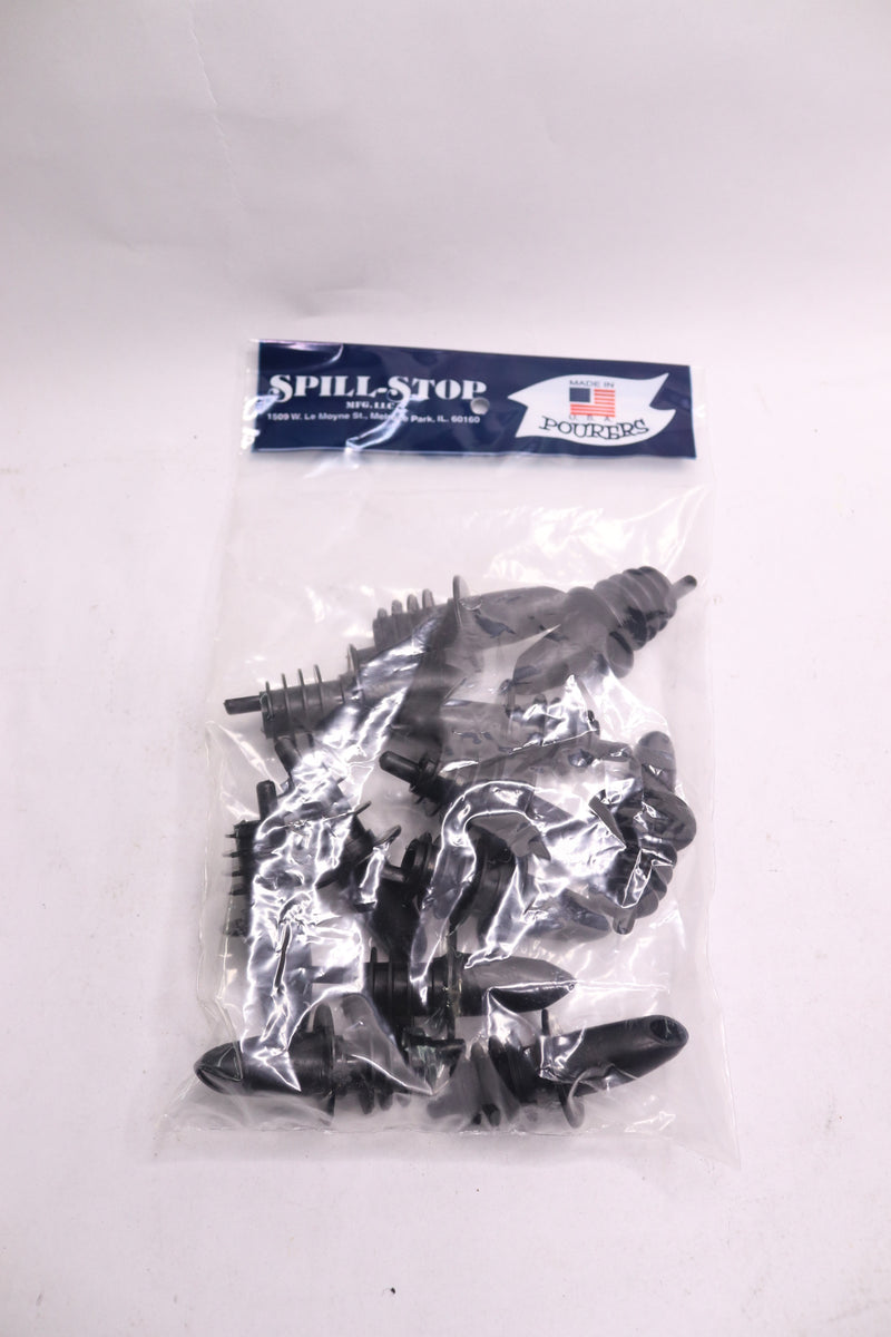 (12-Pk) Spill-Stop Plastic Speed Pourer Black 355