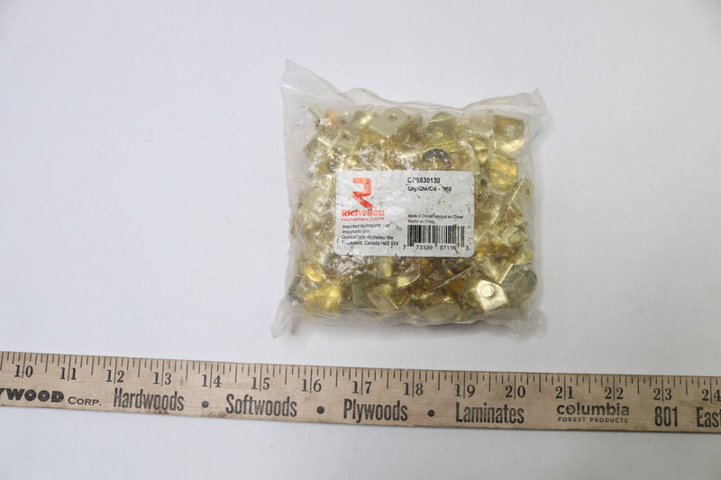 Richelieu L-Shaped Metal Shelf Pin with Anti-Tip Brass Finish CP5830130