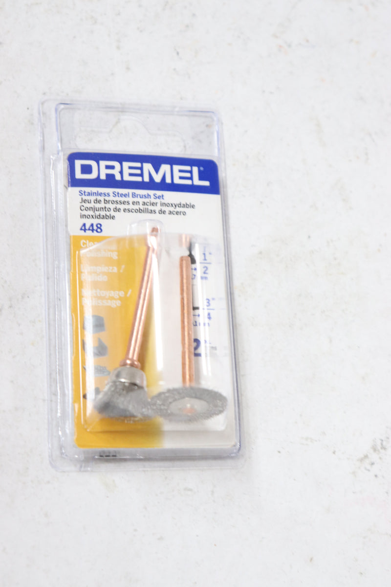 (2-Pk) Dremel Brush Set Stainless Steel 0.75" 448
