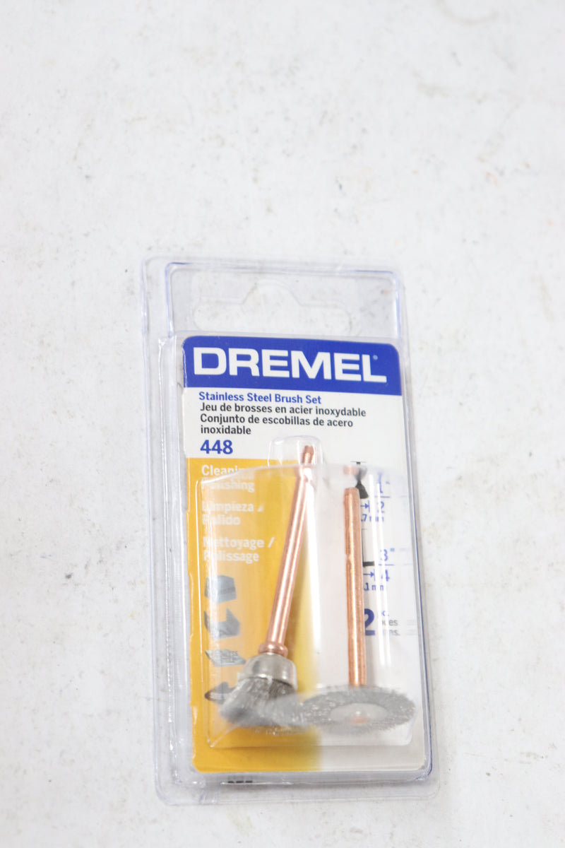 (2-Pk) Dremel Brush Set Stainless Steel 0.75" 448