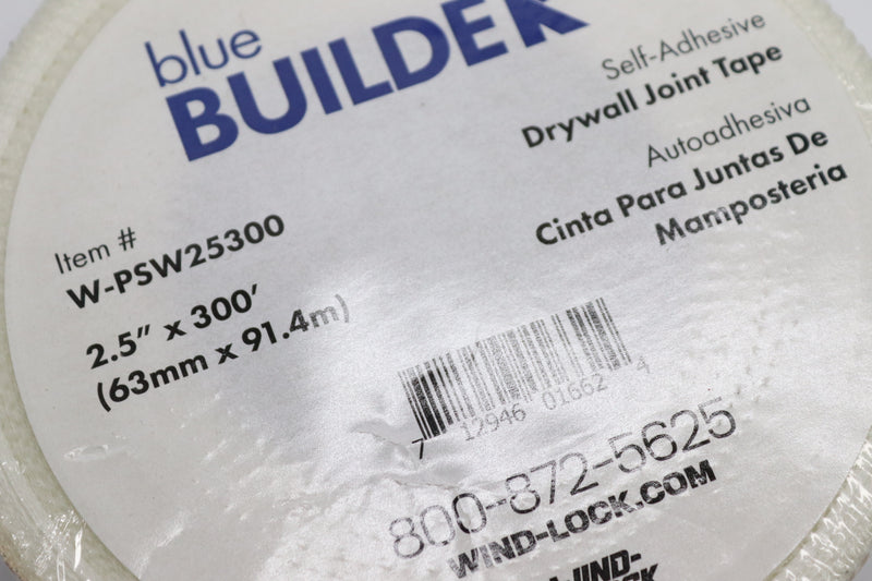 Blue Builder Drywall Mesh Tape White 2-1/2" x 300 Ft. W-PSW25300