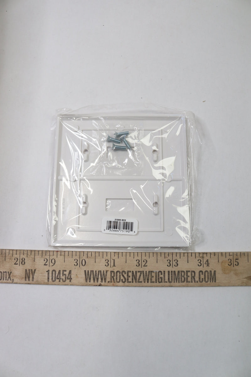 (10-Pk) Eagle Toggle Switches Wall Plate 2 Gang White 2139W-BOX