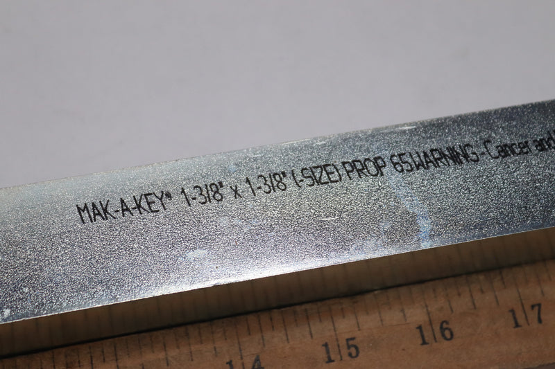 Mak-A-Key Key Stock Carbon Steel Plain 1-3/8" x 1-3/8" x 1 ft 3513751375-12
