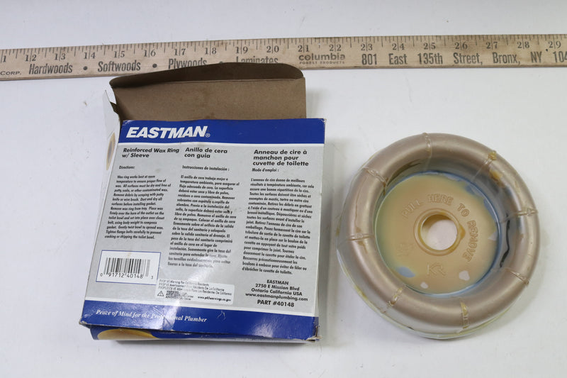 Eastman Reinforced Toilet Wax Ring with Flange 4" Yellow - 40148