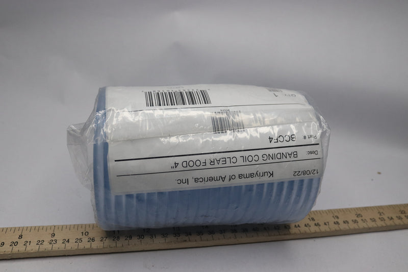 Kuriyama High-Profile Counterclockwise Banding Coil Clear Food Grade PVC 4"