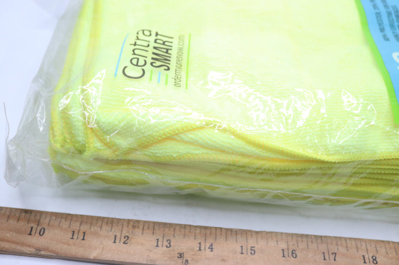 (12-Pk) CVentra Smart Microfiber Terry Towels Yellow 16" x 16" CS-401302