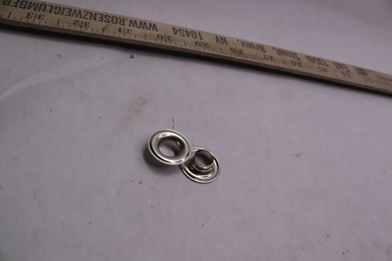(2-Pk) Grommet Eyelet Nickel Plate Solid Brass-LL