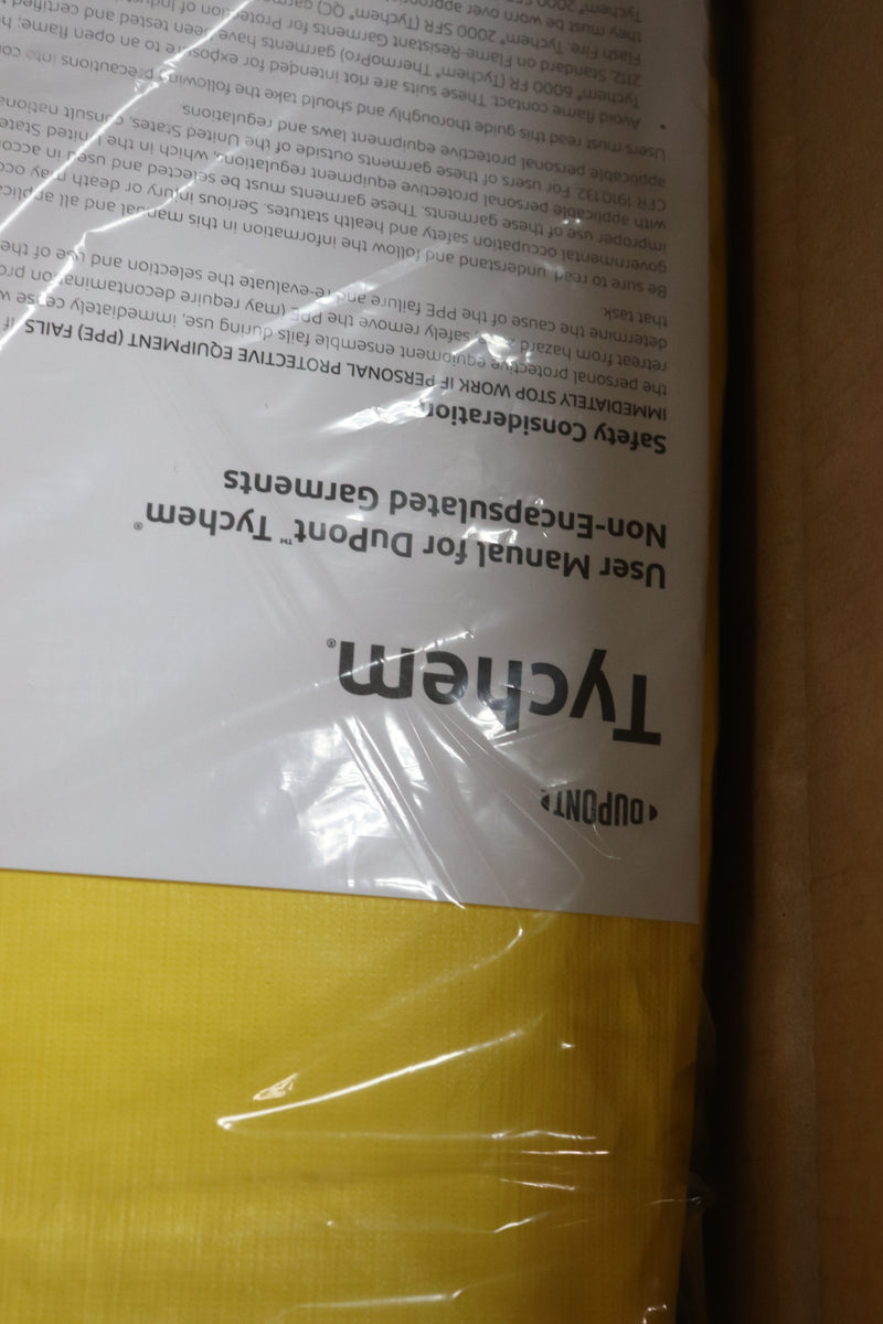 (4-Pk) Dupont Tychem 2000 Hooded Coverall Yellow Large QC127TYLLG000400