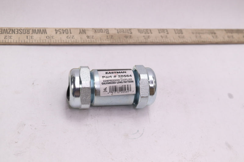 Eastman Compression Coupling Heavy-Duty Galvanized Iron 3/4" IPS x 4-1/8"L 20564