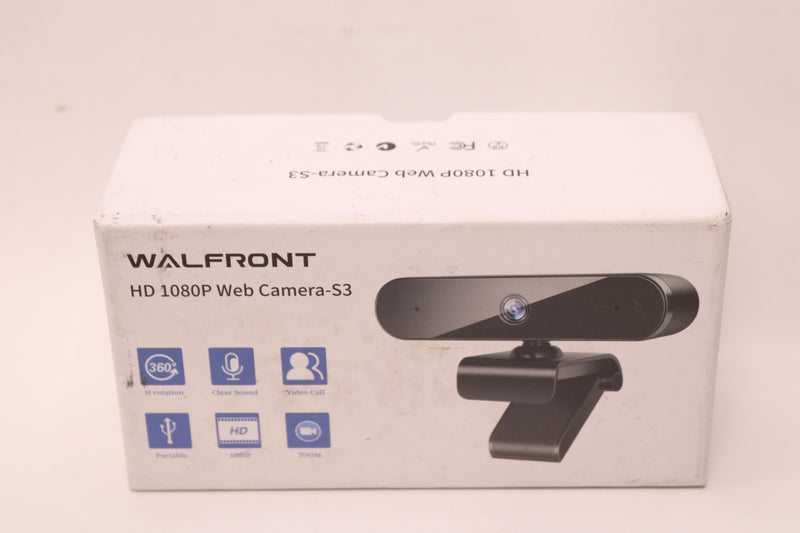 Walfront USB 2.0 HD Streaming Fixed-Focus WebCam-S3 Black 1080p 1920x1080 max 5V