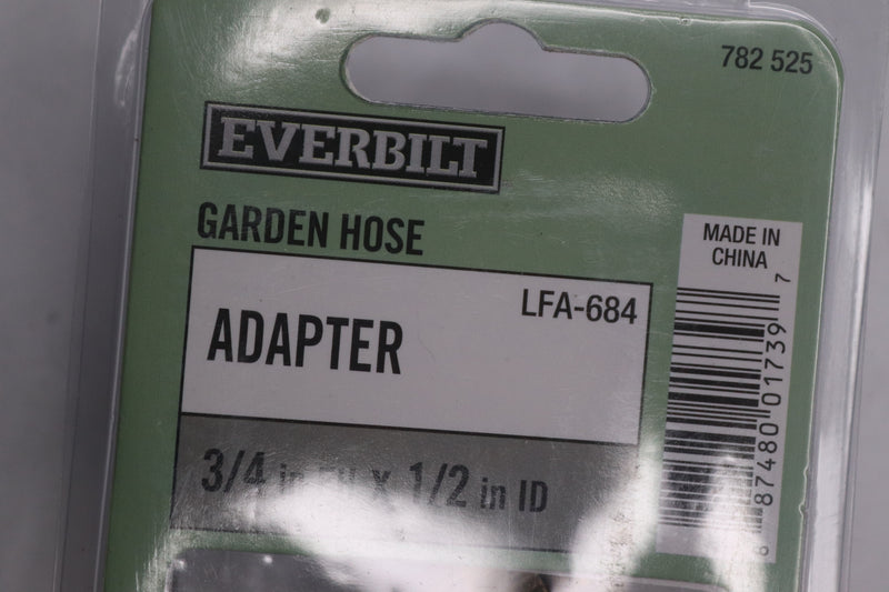 Everbilt Garden Hose Barb Adapter Lead-Free Brass 3/4" FH x 1/2" ID