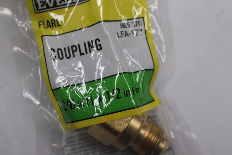 Everbilt Adapter Coupling Fitting Brass 3/8" Flare x 1/2"FIP 865 370