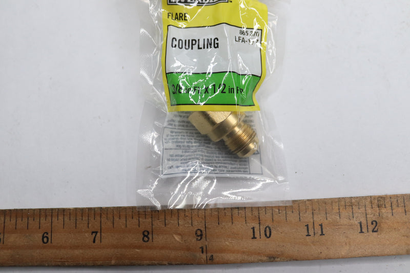 Everbilt Adapter Coupling Fitting Brass 3/8" Flare x 1/2"FIP 865 370