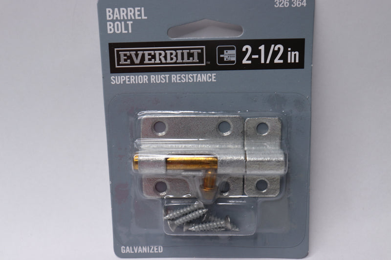 Everbilt Barrel Bolt Galvanized 2-1/2" 326 364