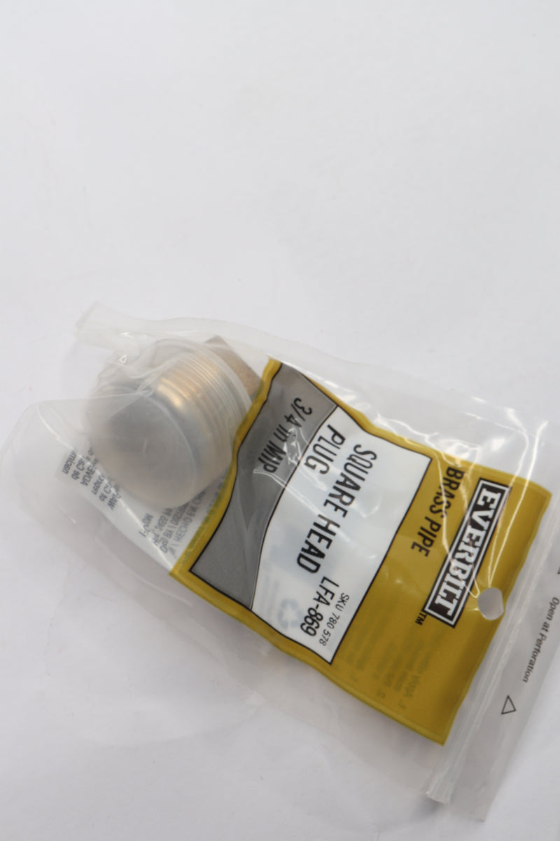 Everbilt Plug Fitting Brass 3/4" MIP 780578