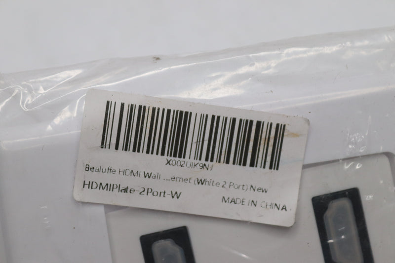 Bealuffe 2-Port HDMI Wall Plate White