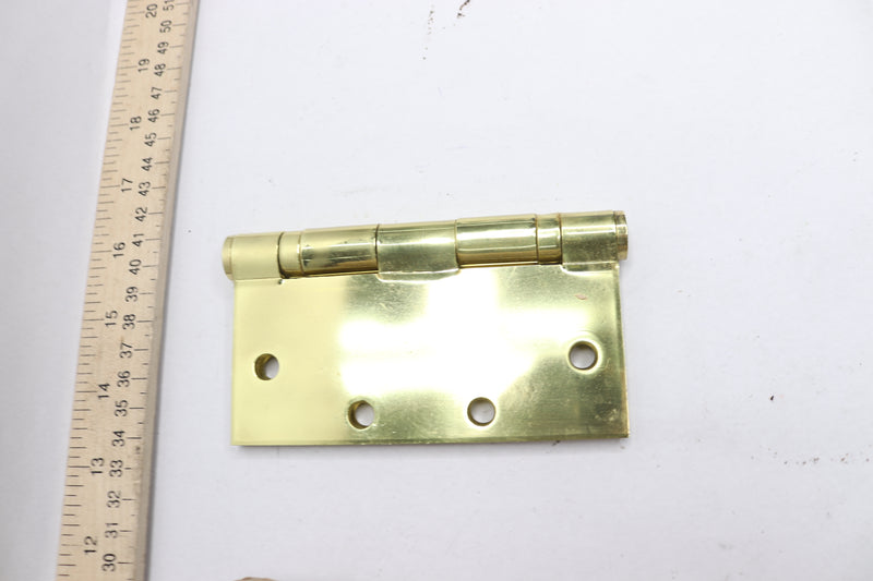 (3-Pk) Hager Full Mortise Ball Bearing Hinge Bright Brass 5" x 5" BB1191 006761