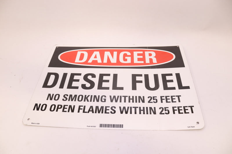 Lyle Danger Sign Format 14" W 10" H 0.040" Thickness 	U3-1301-NA_14x10