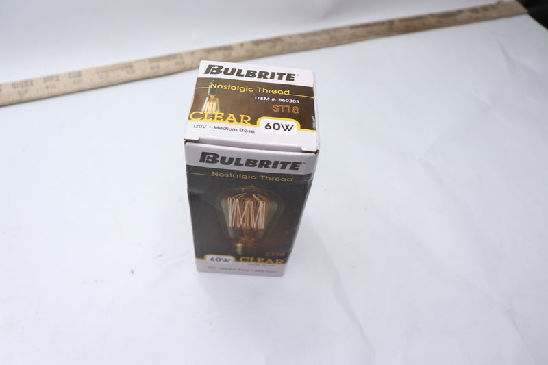 Bulbrite 60-Watt Dimmable ST18 Vintage Decorative Incandescent Light Bulb 860303