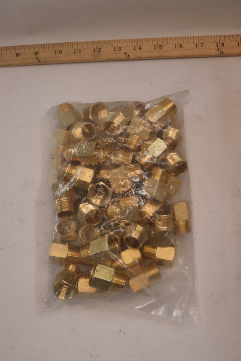 (50-Pk)  Andersen Metals Adapter Brass 120 1/2" x 1/2" 06120-0808