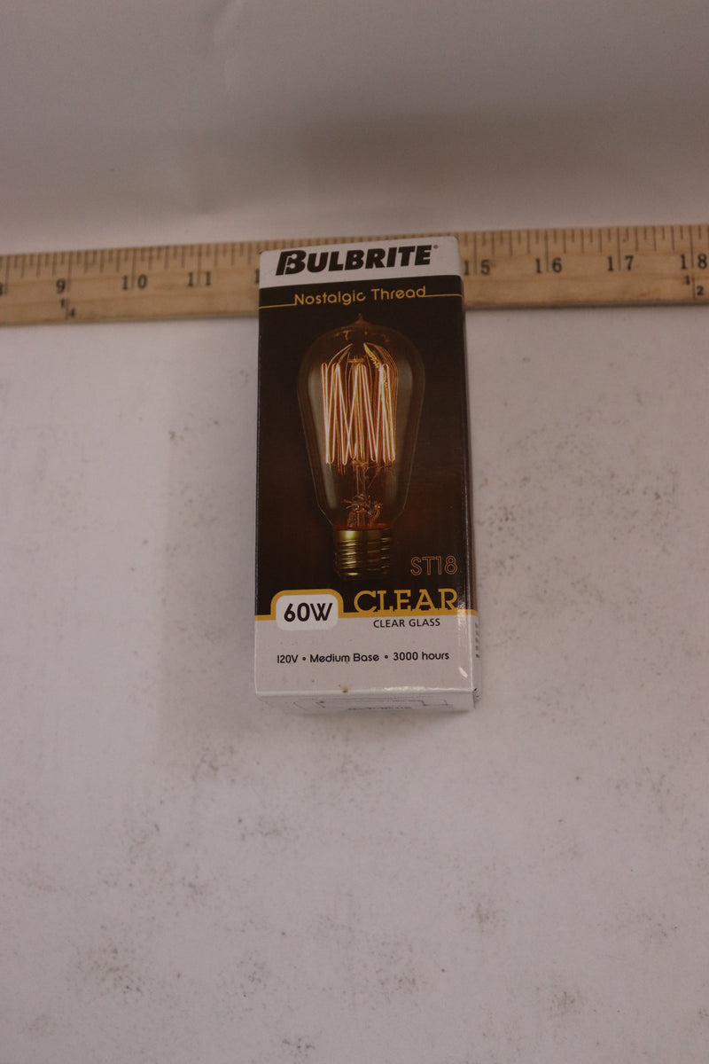 Bulbrite Dimmable ST18 Vintage Decorative Incandescent Light Bulb 60 Watt