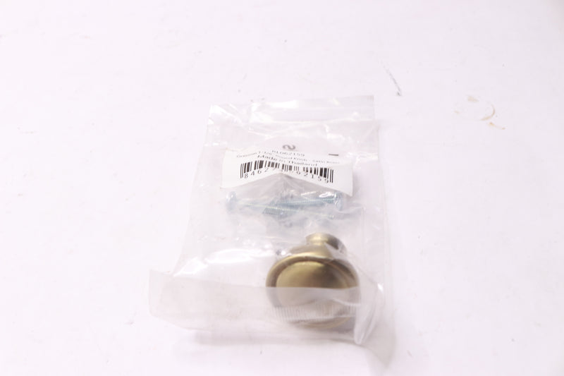 (3)  Grayson Zinc Mushroom Knob 1-1/8" Diameter Satin Brass  - RL060926