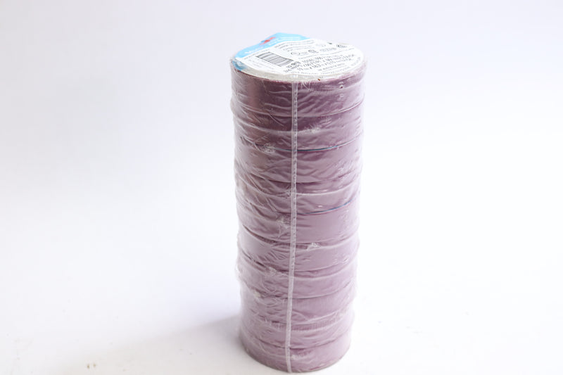 3M Temflex Vinyl Electrical Tape Purple 3/4" x 60 ft 92574 10-Pack