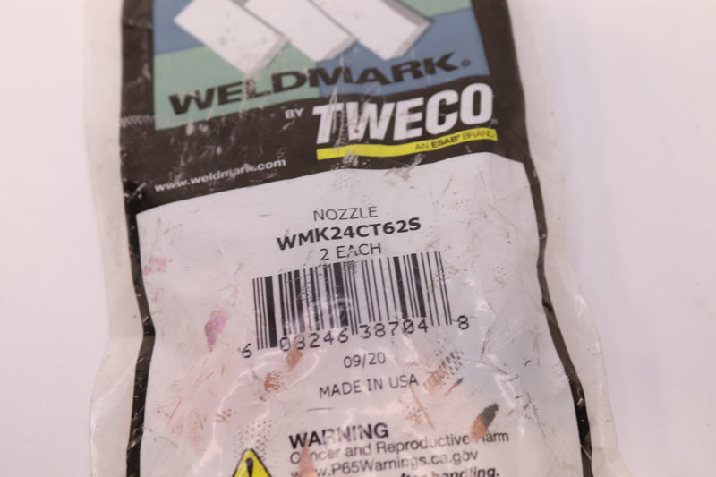 (2-Pk) Tweco Weldmark Welding Nozzles WMK24CT-62S