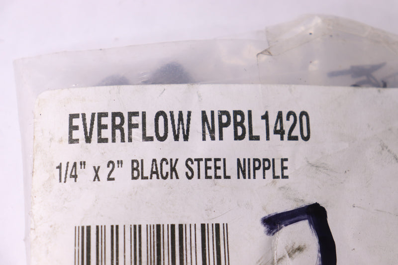 (2-Pk) Everflow Nipple Black 1/4" x 2" NPBL1420