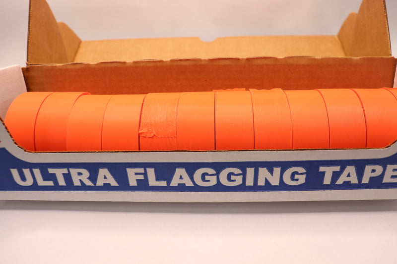 (12-Pk) Mutual Industries Flagging Tape Ultra Glo Orange 16001