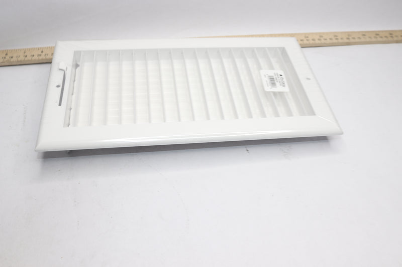 Airmate Extruded Vertical Deflection Register Aluminum White 8" x 4" E200VM