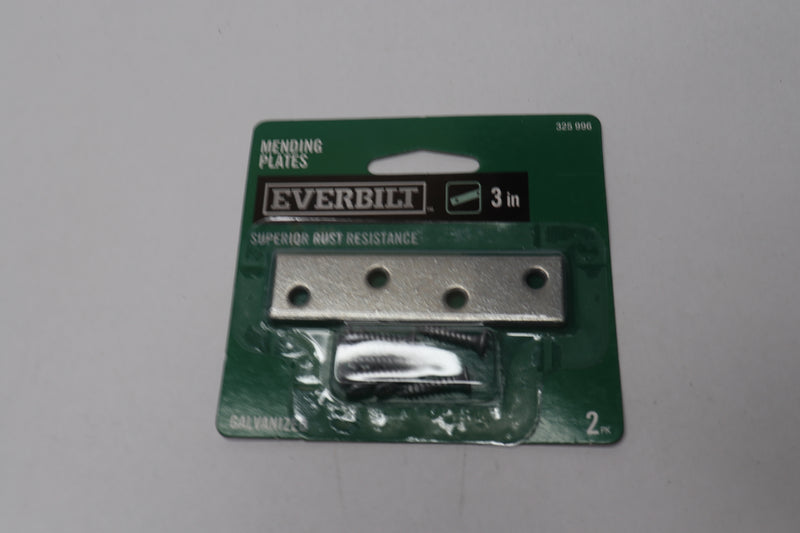 (2-Pk) Everbilt Galvanized Mending Plate 3" 15264