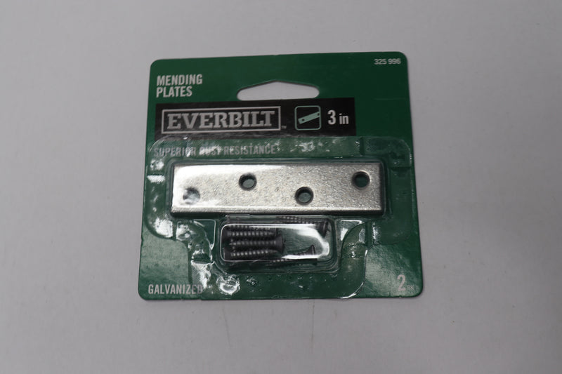 (2-Pk) Everbilt Galvanized Mending Plate 3" 15264