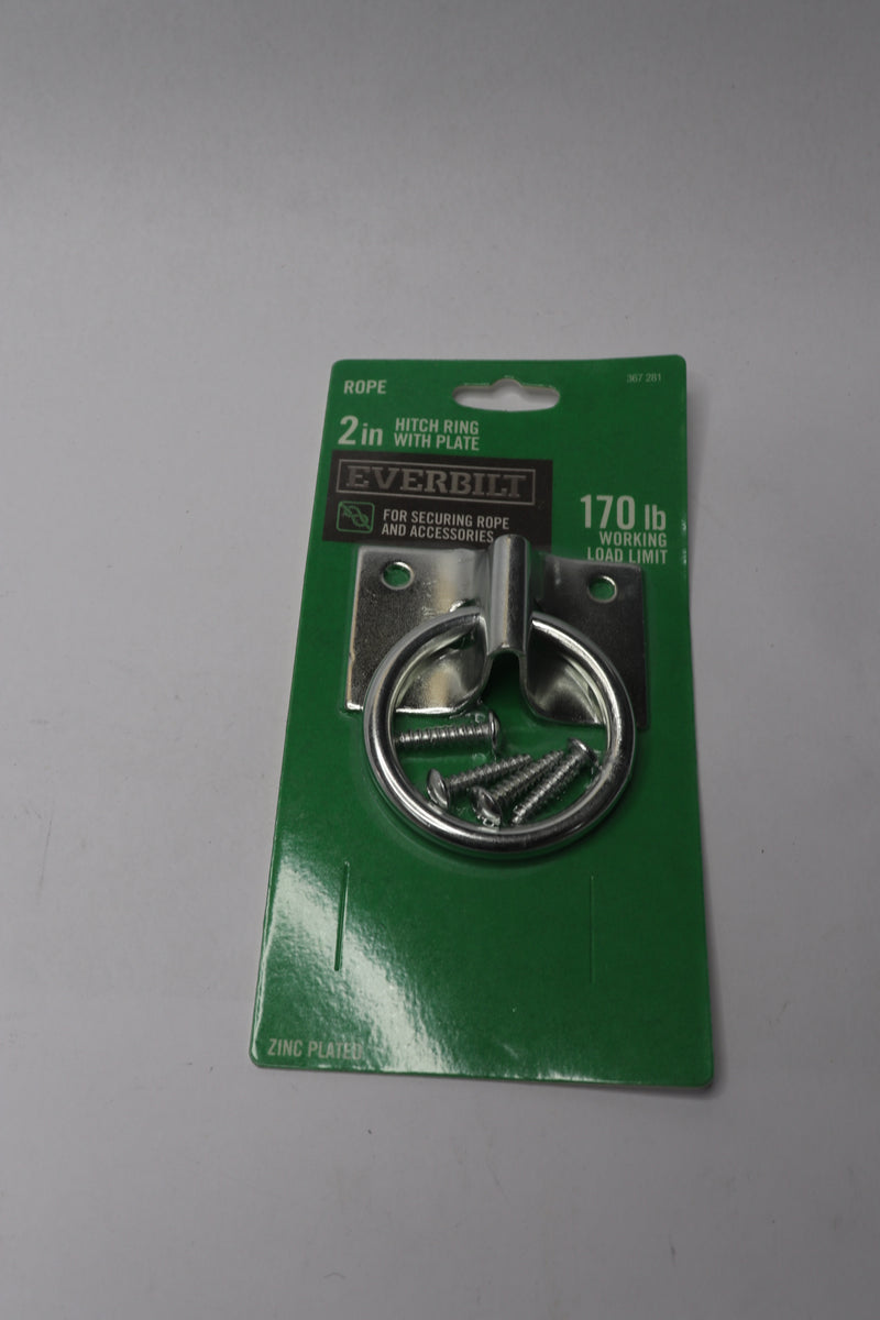 Everbilt Hitching Ring with Wall Mount Zinc-Plated 2.7" 43324